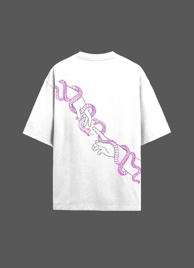 SIMITCH T-shirt Oversize Pink Snake